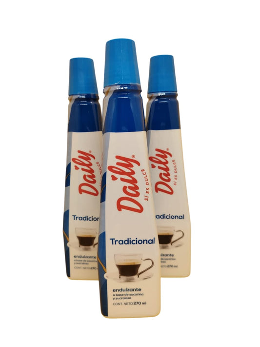Caja x 24 Unid($965). Endulzante Líquido Daily Tradicional 270 ml