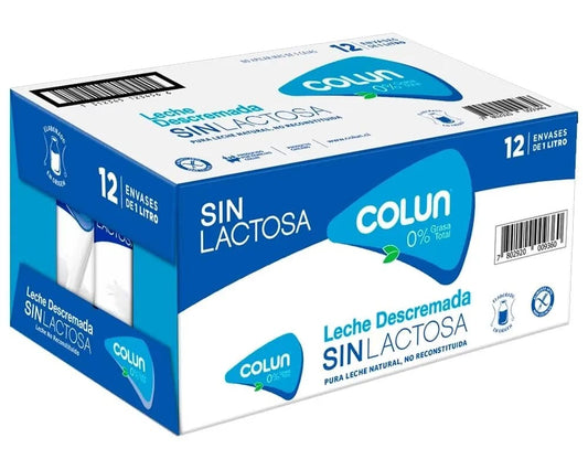Pack 12 Unid.($1.248). Leche Colun Descremada Sin Lactosa 1 L
