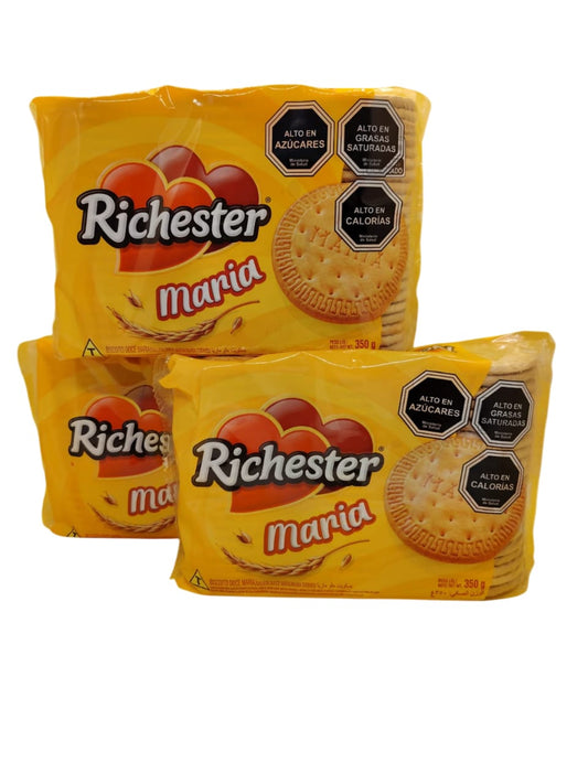 Caja x 24 Unid($1.483) Richester Galletas de Dulce de trigo 350 gr