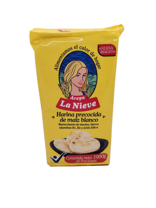 Displayx 20 Unid($1.218)La nieve, Harina de Maiz blanco 1 kg