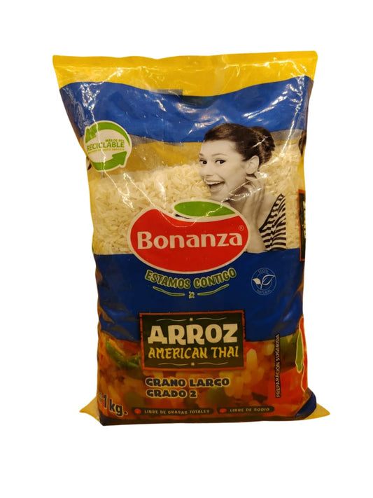 Display x 10 Unid.($1.180)Bonanza, Arroz grado 2 1 kg