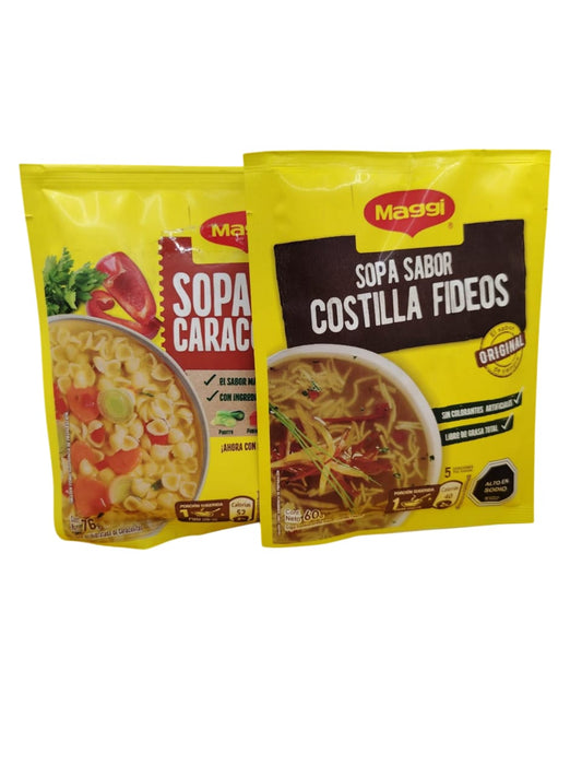 Display x 20 Unid.($555)Maggi sopa en sobre , sin colorantes 76 gr
