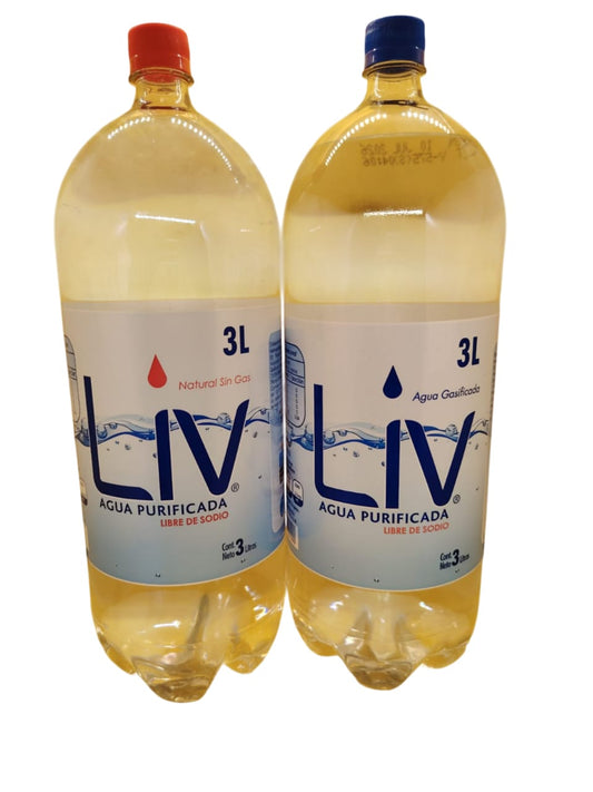 Display x 6 Unid.($803) Liv, Agua Purificada 3 lt