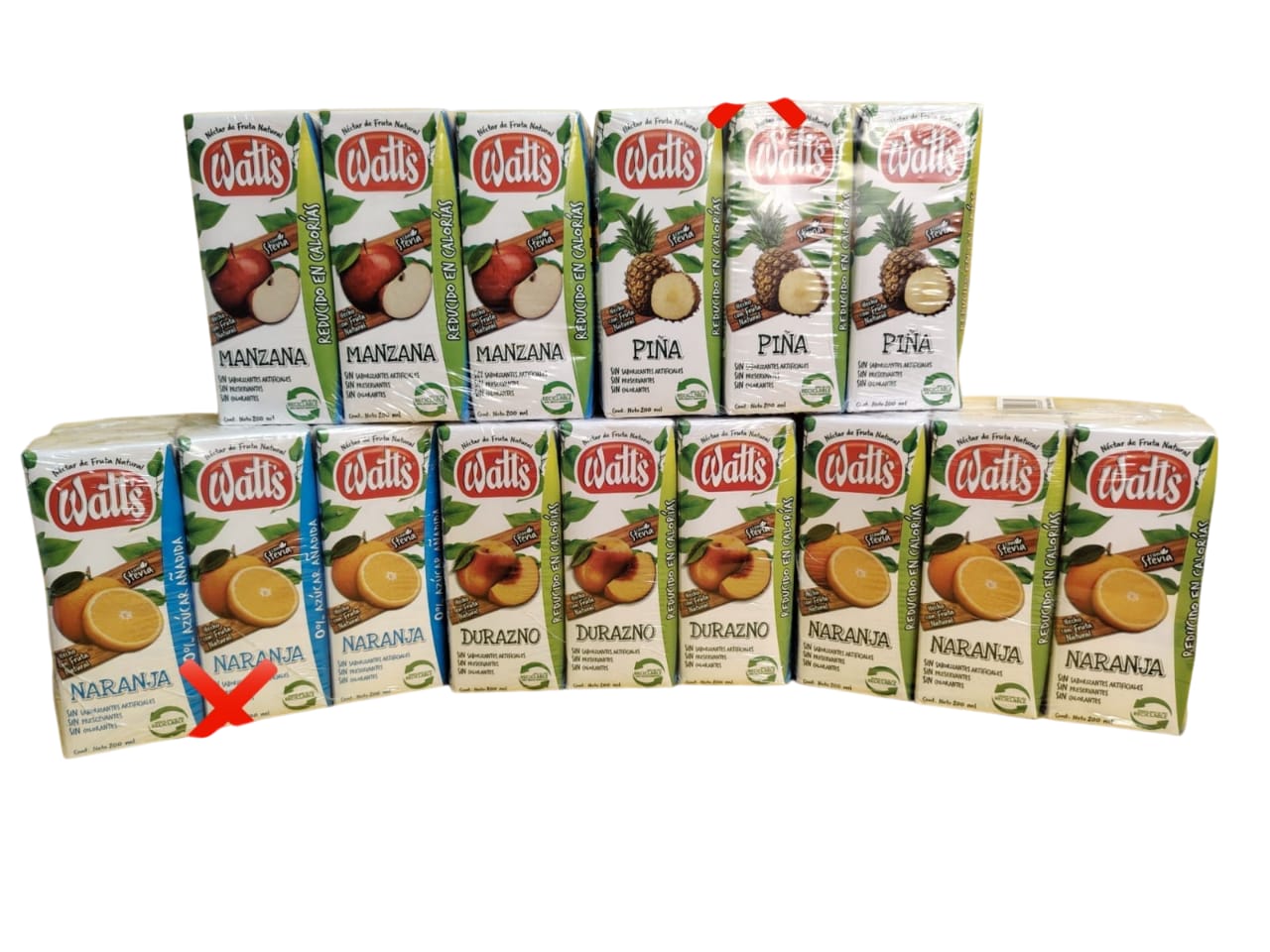 Cajax30  Unid.($275) Watts Nectar de fruta Natural 200 ml