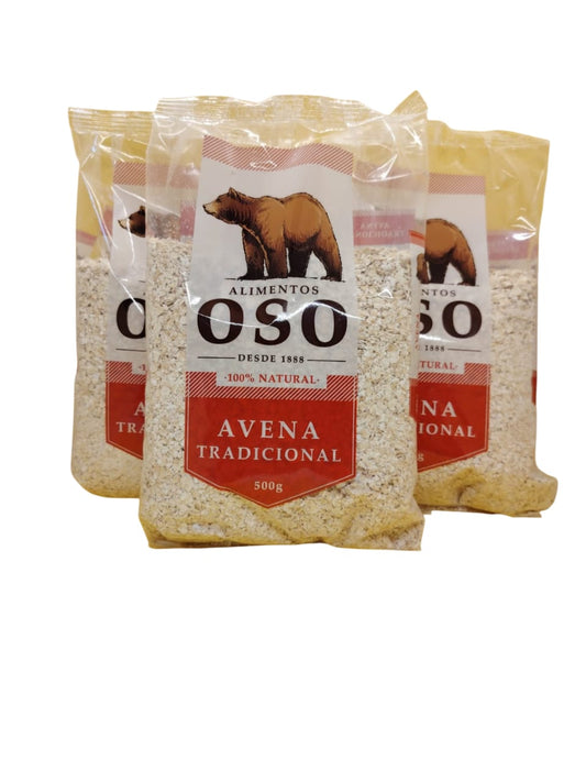 Cajax 20 Unid($1.030).Alimentos Oso, Avena Tradicional 500 gr