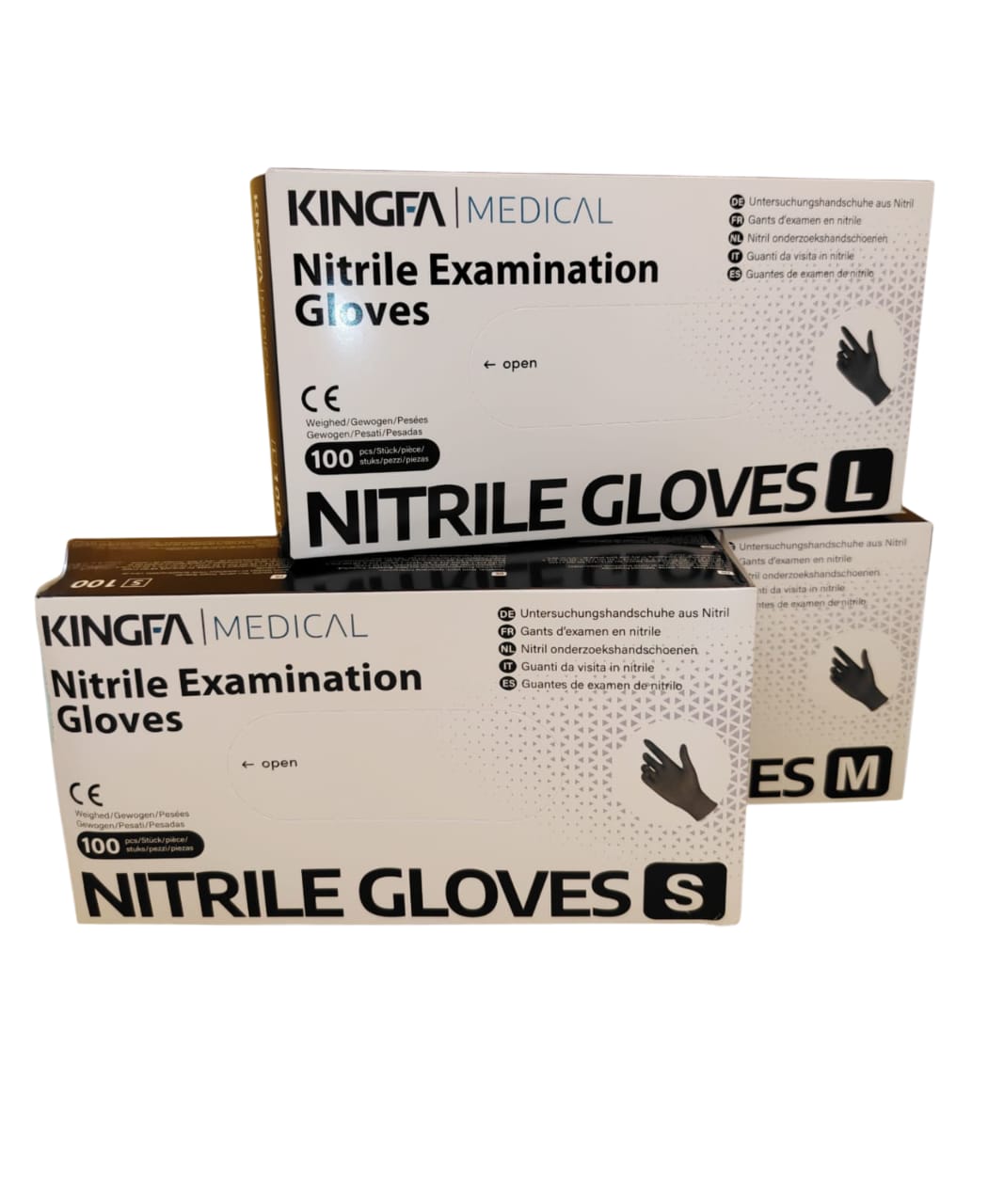 Cajax100 Unid. Kingfa/Medical, Guantes de Examen de Nitrilo Talla M-S-L