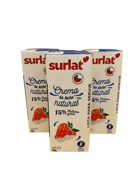 Caja x 30 unid($673). Surlat, Crema De Leche 200 ml