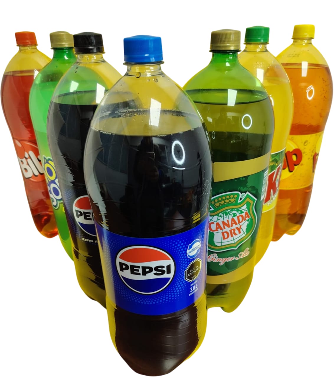 display x 6 Unid($2.175) Bebida de Fantasia Original 3 lt , sabor pesi,limon soda,bilz..etc