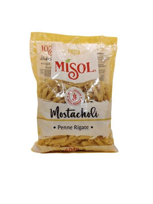 display x 20 Unid($507,5) Misol,Mostacholi, pasta Premium 400 gr