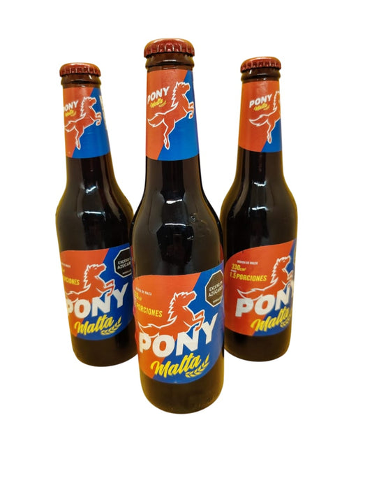 Cajax 24 Unid($915) Pony Malta,Bebida de Malta Colombiana, 330 ml
