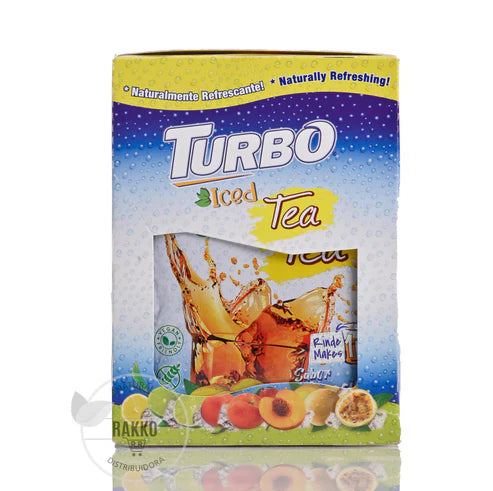 Caja x 120 Unid($330). Turbo ice tea sabor a Limon-Durazno y Maracuya  25 gr